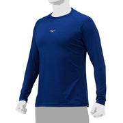 MIZUNO Baseball Undershirt Long Sleeve Top Low Neck Loose Fit Loose Softball 12JAAP10