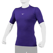 MIZUNO Baseball Undershirt Short Sleeve Top Low Neck Inner Wear Softball 12JABC31