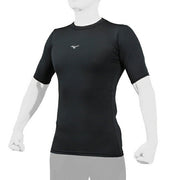 MIZUNO Baseball Undershirt Short Sleeve Top Low Neck Inner Wear Softball 12JABC31