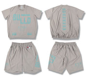 SULLO half piste top and bottom set plastic shirt plastic pan stretch DUCKTAIL TEE WALK ABOUT SHORTS futsal soccer wear
