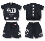 SULLO half piste top and bottom set plastic shirt plastic pan stretch DUCKTAIL TEE WALK ABOUT SHORTS futsal soccer wear