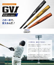 MIZUNO Baseball Bat Hard Memory Foam Compatible with 2024 New Standards Global Elite GxP 1.0 Metal