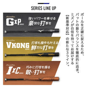 MIZUNO Baseball Bat Hard Memory Foam Compatible with 2024 New Standards Global Elite GxP 2.0 84.5cm Metal