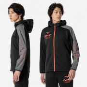 Sweatshirt hoodie top and bottom set brushed lining NXT MIZUNO sportswear