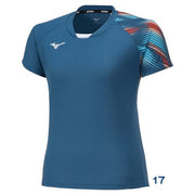 MIZUNO Women's Game Shirt Uniform Short Sleeve Top Tennis Soft Tennis Badminton Wear