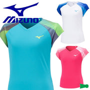 MIZUNO Women's Game Shirt Uniform Short Sleeve Top Tennis Soft Tennis Badminton Wear