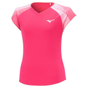 MIZUNO Women's Game Shirt Uniform Short Sleeve Top Tennis Soft Tennis Badminton Wear