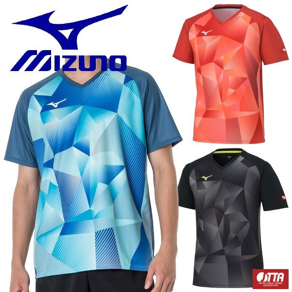 MIZUNO Table Tennis Uniform Short Sleeve Top Game Shirt Wear Men's Uni