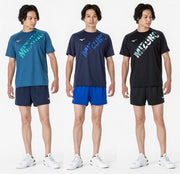 MIZUNO Table Tennis Uniform T-shirt Short Sleeve Top Game Shirt Wear
