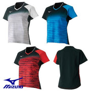 MIZUNO Ladies short-sleeved shirt game uniforms tennis soft tennis badminton wear