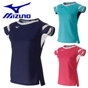 MIZUNO Ladies short-sleeved shirt game uniforms tennis soft tennis badminton wear