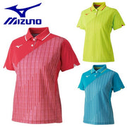 MIZUNO Ladies short-sleeved shirt game uniforms tennis soft tennis badminton wear