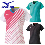 MIZUNO Ladies short-sleeved shirt game uniforms tennis soft tennis badminton wear