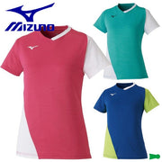 MIZUNO Ladies short-sleeved shirt game uniforms tennis soft tennis badminton wear