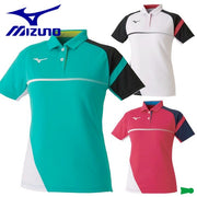 MIZUNO Ladies short-sleeved shirt game uniforms tennis soft tennis badminton wear