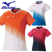 MIZUNO Ladies short-sleeved shirt game uniforms tennis soft tennis badminton wear