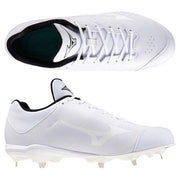 MIZUNO Baseball White Spikes Light Rebo Buddy 2 Shoes Fixed Metal Fittings Wide 11GM2328