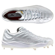 MIZUNO Baseball White Spikes Thick Sole Cushion Revo Pro Mizuno Pro Shoes Fixed Metal Fittings Compatible with High School Baseball 11GM243002