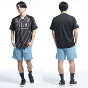 Subolme Plastic Shirt T-Shirt Short Sleeve Striped TR Top Top svolme Futsal Soccer Wear 1241-23100