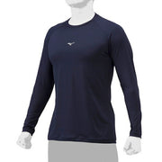 MIZUNO Baseball Undershirt Long Sleeve Top Low Neck Loose Fit Loose Softball 12JAAP10