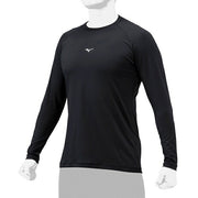 MIZUNO Baseball Undershirt Long Sleeve Top Low Neck Loose Fit Loose Softball 12JAAP10