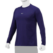 MIZUNO Baseball Undershirt Long Sleeve Top Low Neck Loose Fit Loose Softball 12JAAP10