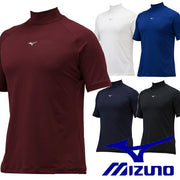 MIZUNO Baseball Undershirt Short Sleeve Top High Neck Loose Fit Loose Softball 12JAAP31