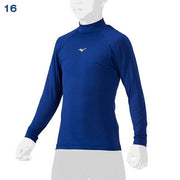 MIZUNO Baseball Junior Boys Undershirt Loose Fit Long Sleeve Top High Neck Softball Children 12JAAP51