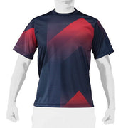 Mizuno Baseball T-shirt KIDO Graphic Round Neck Top MIZUNO Softball Men's 12JAAT10