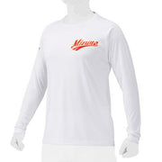 Mizuno Baseball T-shirt, Long Sleeve, Top, Round Neck, Practice Wear, MIZUNO Softball 12JAAT19