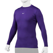 MIZUNO Baseball Undershirt Long Sleeve Top Low Neck Inner Wear Softball 12JABC11