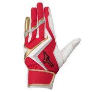 Mizuno Baseball Gloves Batting Gloves for Batting Both Hands Wild Drive Red MIZUNO Batting Gloves