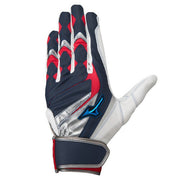 Mizuno Baseball Gloves Batting Gloves for Batting Both Hands Wild Drive Blue MIZUNO Batting Gloves