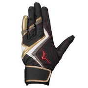 Mizuno Baseball Junior Boys' Gloves Batting Gloves for Batting Both Hands Wild Drive Red MIZUNO Batting Gloves