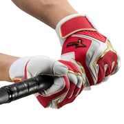 Mizuno Baseball Junior Boys' Gloves Batting Gloves for Batting Both Hands Wild Drive Red MIZUNO Batting Gloves