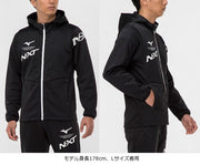 Mizuno sweatshirt hoodie top and bottom set brushed lining NXT MIZUNO sportswear