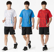 Mizuno T-shirt Plastic Shirt Short Sleeve Top N-XT MIZUNO Tennis Soft Tennis Badminton Wear Men's 62JAB012