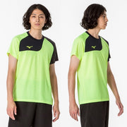 Mizuno T-shirt, plastic shirt, short sleeve top, MIZUNO sportswear, men's