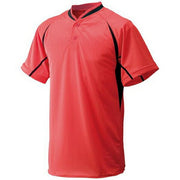 Mizuno Baseball Baseball Shirt Half Button Small Collar Top Up Shirt MIZUNO Softball 52LE2