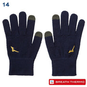 Mizuno Baseball Knit Gloves Smartphone Compatible Breath Thermo Mizuno Pro Cold Protection MizunoPro Softball Men's 12JYAA01