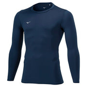 Mizuno Inner Long Sleeve Shirt Brushed Lining Top Round Neck Long Under Stretch MIZUNO Soccer Futsal P2MAB550 Men's