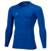 Mizuno Inner Long Sleeve Shirt Brushed Lining Top Round Neck Long Under Stretch MIZUNO Soccer Futsal P2MAB550 Men's