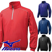 Mizuno Baseball Half Zip Jacket Brushed Lining Warmer Top Guracon Ground Coat Softball Wear 12JE5V44