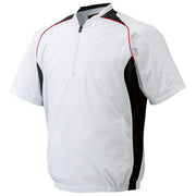 Mizuno Baseball Half Zip Jacket Short Sleeve Top Mesh Lining Water Repellent Windproof Softball Wear 12JE4V41