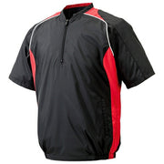 Mizuno Baseball Half Zip Jacket Short Sleeve Top Mesh Lining Water Repellent Windproof Softball Wear 12JE4V41