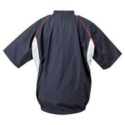 Mizuno Baseball Half Zip Jacket Short Sleeve Top Mesh Lining Water Repellent Windproof Softball Wear 12JE4V41