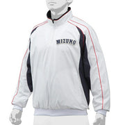 Mizuno Baseball Half Zip Jacket Brushed Lining Warmer Top Water Repellent Winter Cold Protection Softball Wear 12JE9V49