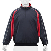 Mizuno Baseball Half Zip Jacket Brushed Lining Warmer Top Water Repellent Winter Cold Protection Softball Wear 12JE9V49