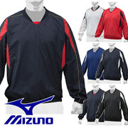 Mizuno Baseball Lining Mesh V-Neck Jacket Top Water Repellent Jacket V-Neck Softball Wear 12JE9V33