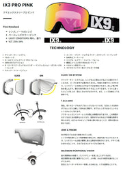 IXNINE IX3 PRO Snowboard Goggles, Pink, 24/25 Men's